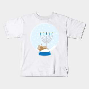Hanukkah Snow Globe Kids T-Shirt
